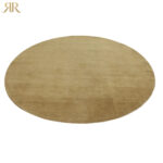 Round Camel Beige Wool Rug – Handloom Handmade Area Rug | Custom Sizes Available - Image 2